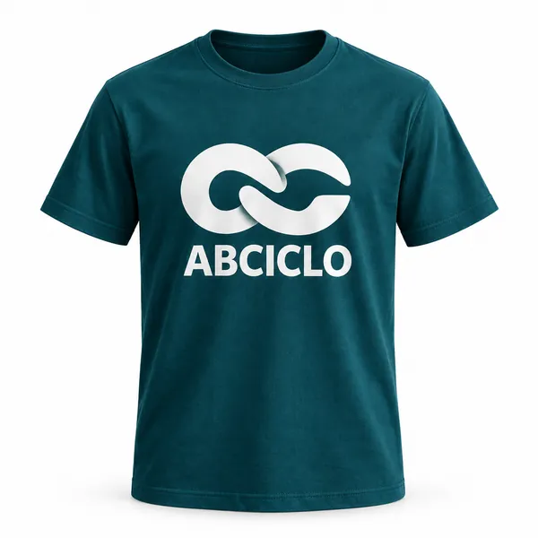 Camiseta ABCICLO petróleo com logo grande