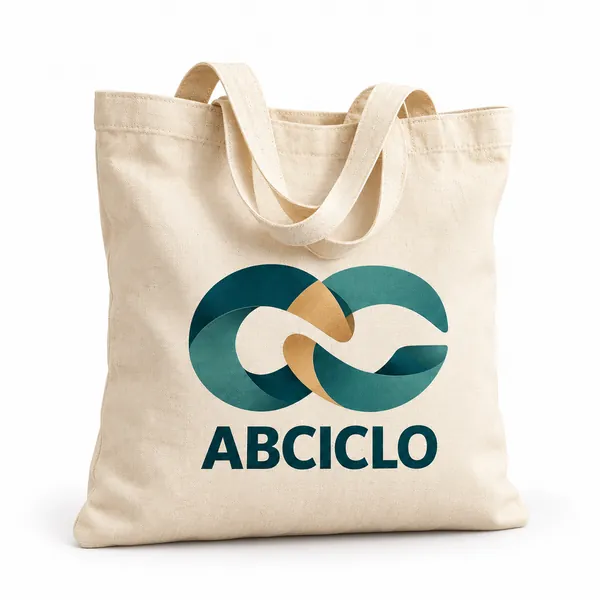 Ecobag ABCICLO em algodão cru